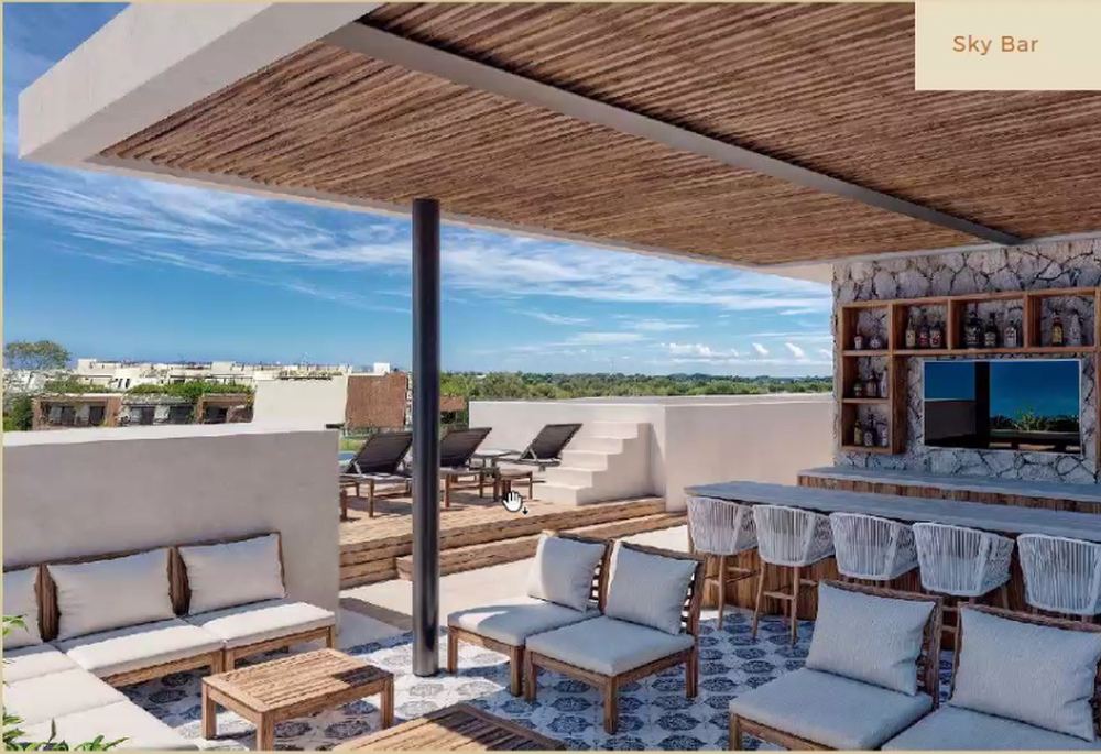 Sky Bar en el rooftop de MUWAN Tulum