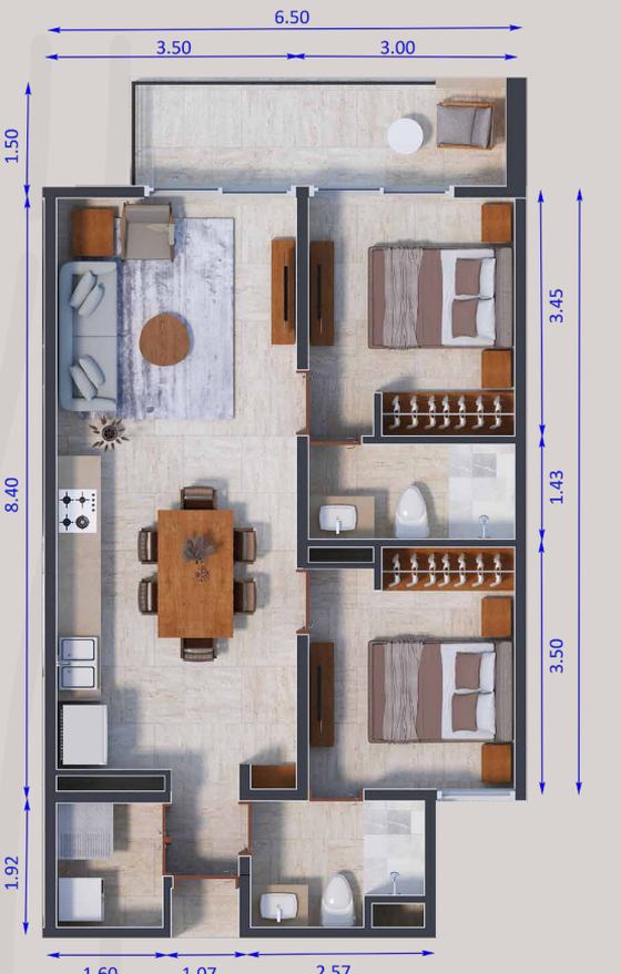 Plano del modelo Dalia