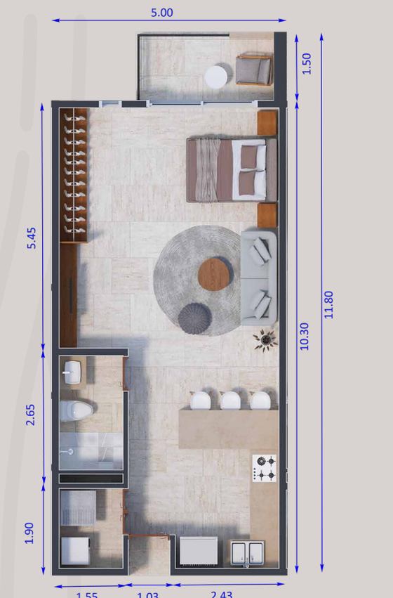 Plano del modelo Tojo