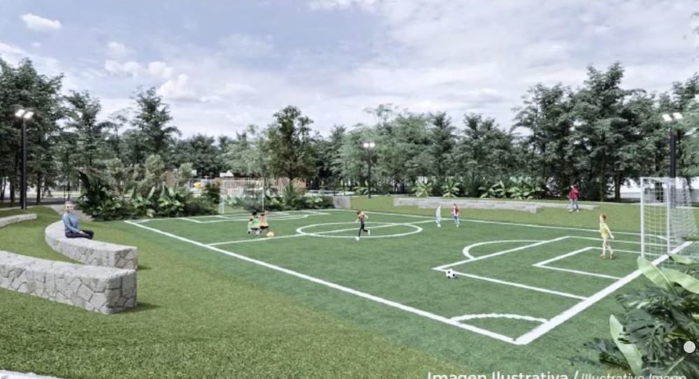Cancha de fútbol del desarrollo
